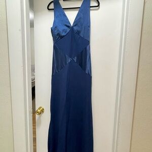 Elegant Blue Long Dress